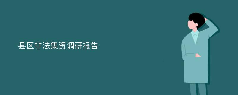 县区非法集资调研报告