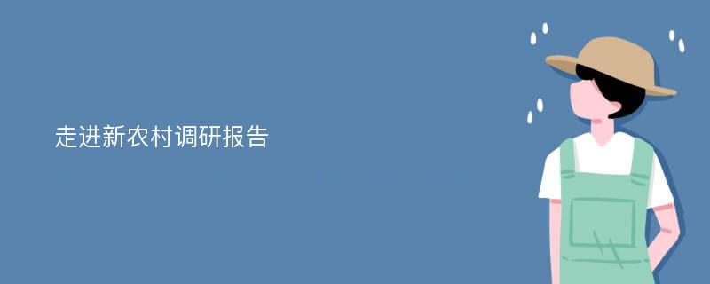 走进新农村调研报告