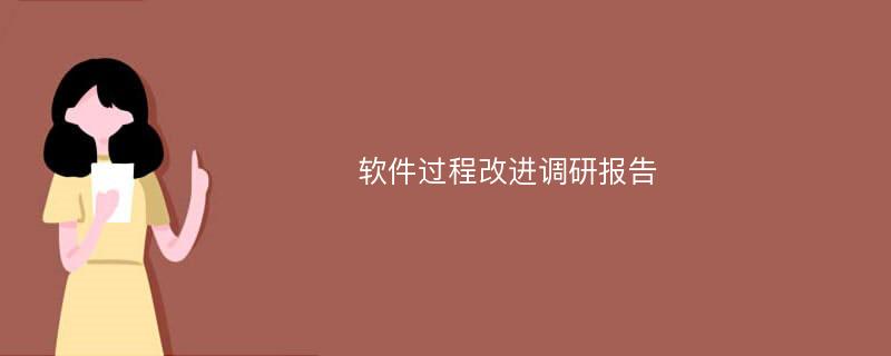 软件过程改进调研报告