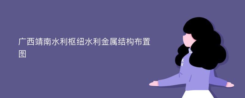 广西靖南水利枢纽水利金属结构布置图