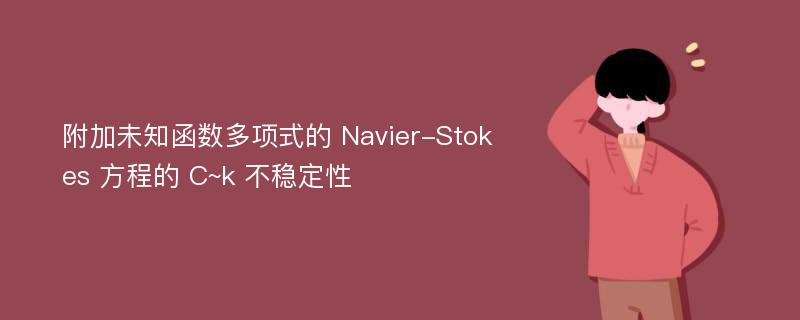 附加未知函数多项式的 Navier-Stokes 方程的 C~k 不稳定性