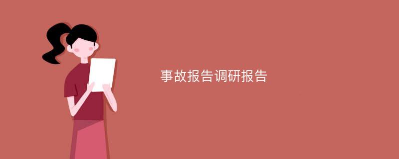 事故报告调研报告