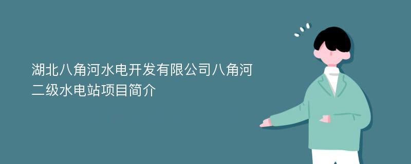 湖北八角河水电开发有限公司八角河二级水电站项目简介