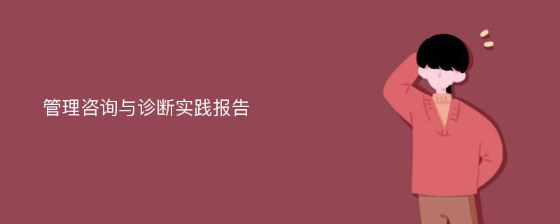 管理咨询与诊断实践报告