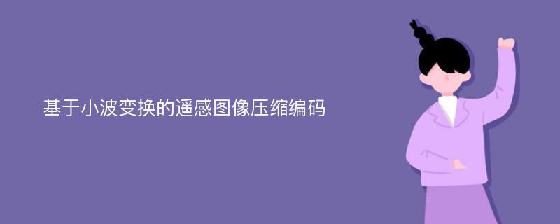 基于小波变换的遥感图像压缩编码